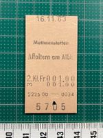 Mettmenstetten - Affoltern am Albis, altes Bahn Billett SBB