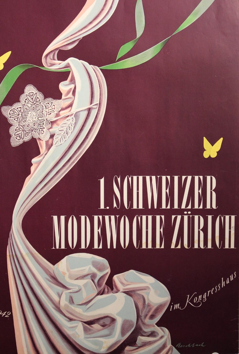 Poster & Bilder: 1. Schweizer Modewoche Zürich Original Plakat – Gebraucht aus Eggenwil von Joyart 3