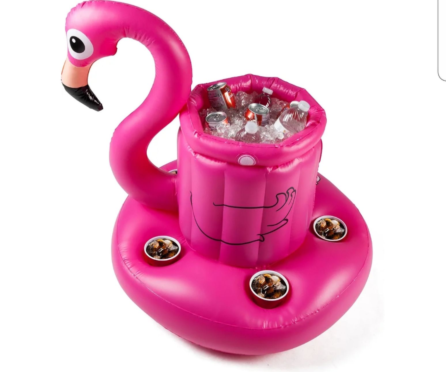 Schwimmringe: Flamingo-Getränkekühler  "Neu"  – Neu und originalverpackt aus Uster von esko.swiss 1