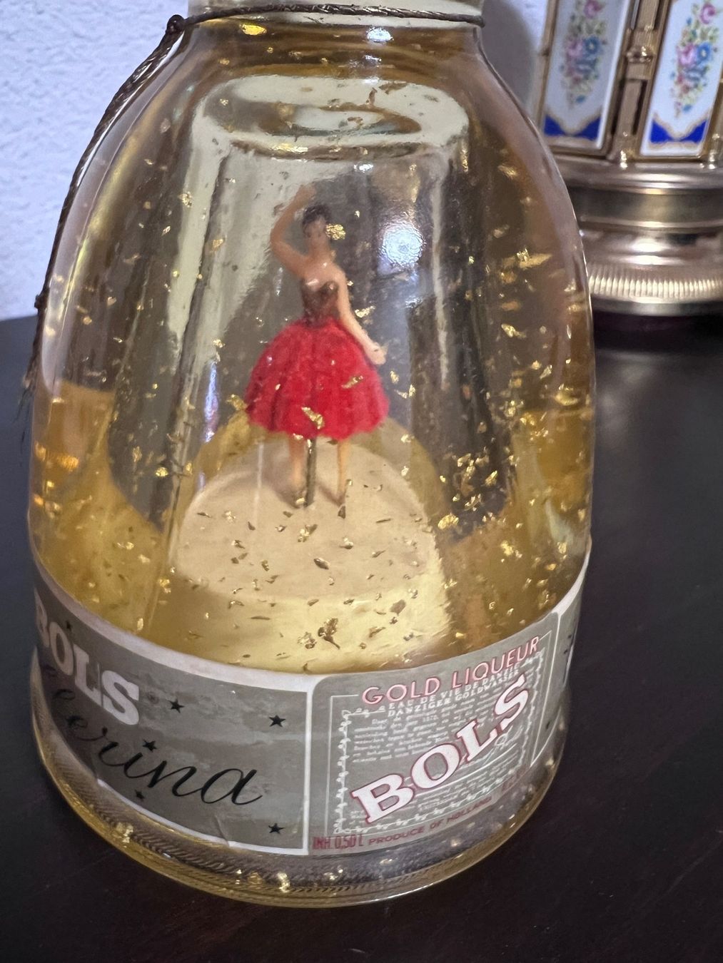 Carillon: Orginal Bols Likörflasche mit echtem Blattgold u Spieldose – Usato da Oerlingen venduto da Lucaphil01 1