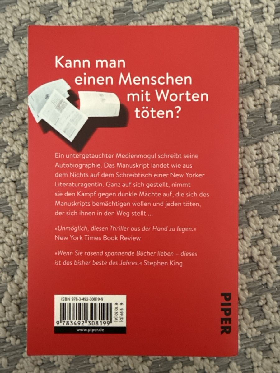 Libri: Chris Pavone "Das Manuskript" - Spannender Thriller! – Usato da Basel venduto da Booksandcards 1