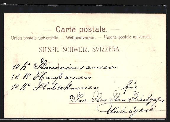 Ansichtskarten: Litho Interlaken, Dennler-Bitter-Quelle, – Gebraucht aus Berlin von bartko-reher 1