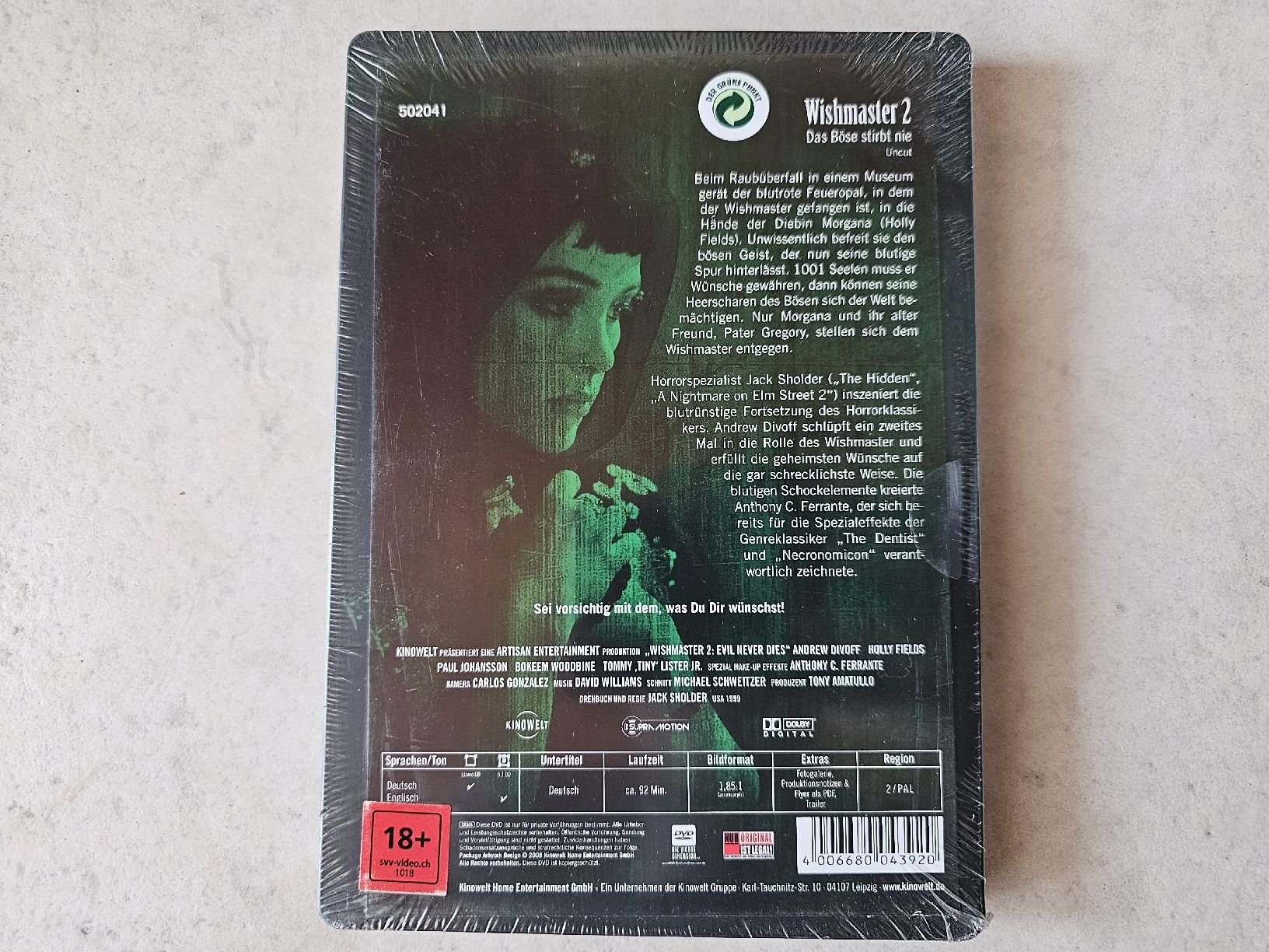 Tutti i DVDs: Wishmaster 2  /  Steelbook Uncut  Fabrikneu – Nuovo e nell'imballaggio originale da Schneisingen venduto da backstore24 1