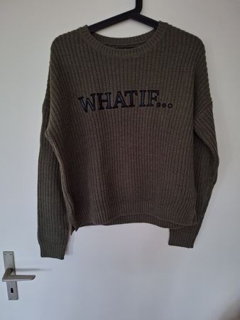 Damen Strickpullover, Grösse S, Olivgrün