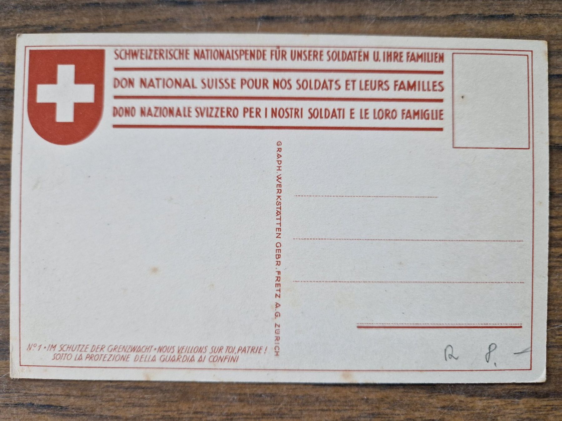 Cartoline postali: Ansichtskarte 1. Weltkrieg Nationalspende – Usato da Mörschwil venduto da aik_x8mc 1