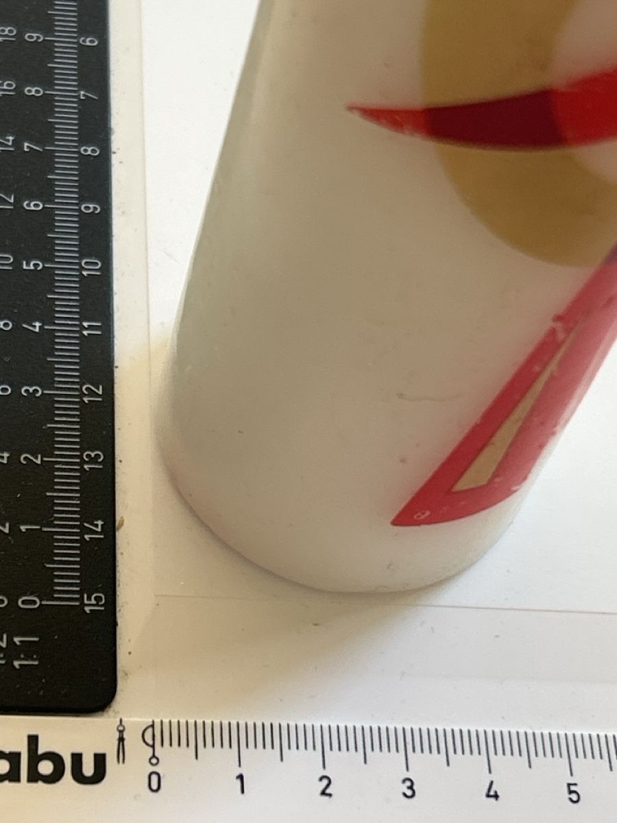 Bougies: Kerze weiss mit rotem Muster(I30) – Neuf (Voir description) à Neuenhof par SchnaeppliAllerlei 2