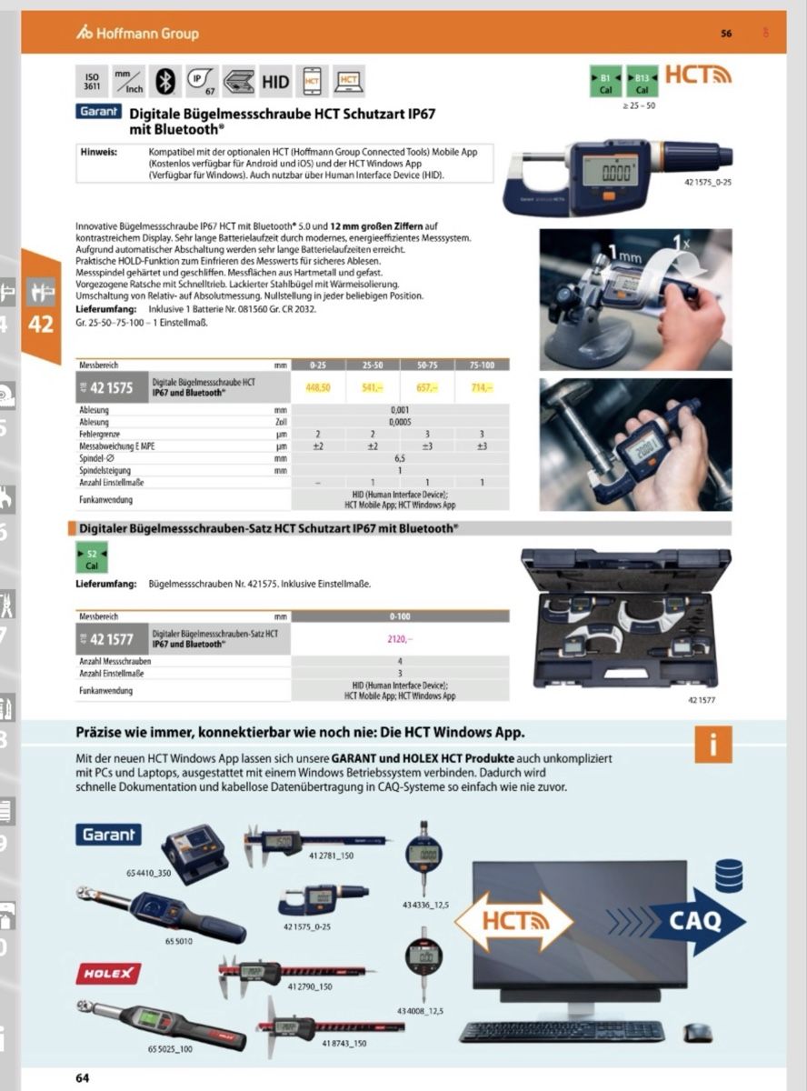 Misurare: Digital external micrometer HCT IP67 and Bluetooth®, Measuri – Nuovo (secondo la descrizione) da Altstätten SG venduto da Pandaaa84 4
