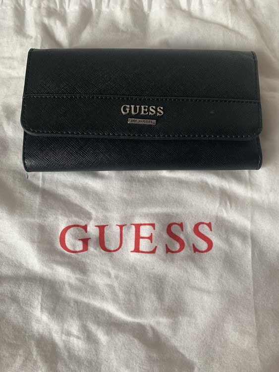 Guess Set Handtasche & Portmonnaie schwarz grau 3