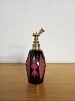 Vintage ca. 1930 Parfümflakon dunkelrot, Art Deco