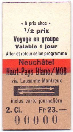 Tickets: Billette Neuchâtel - Haut-Pays Blanc – Gebraucht aus Langenthal von Sammlungs_aus 2