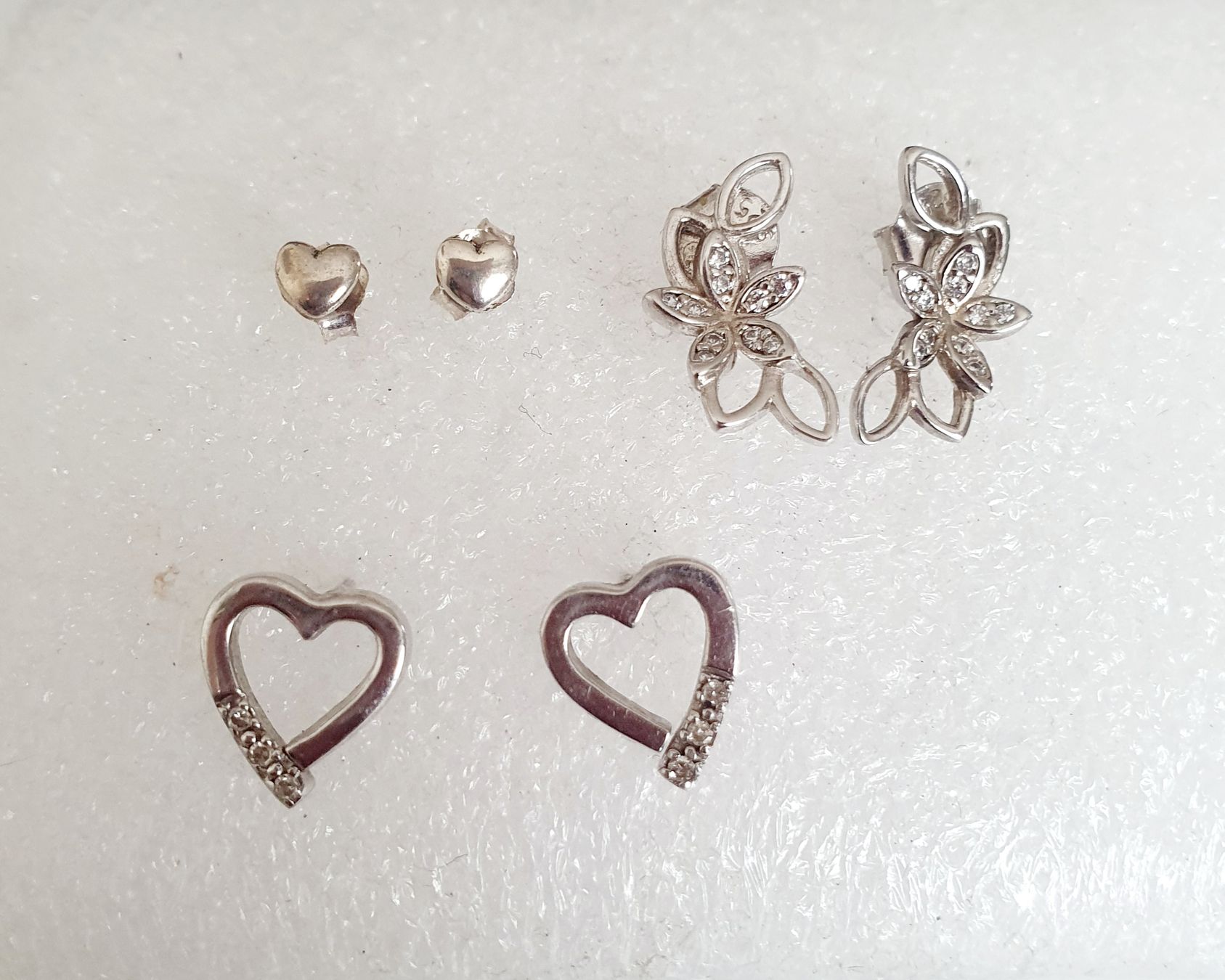 Orecchini pendenti & Orecchini a lobo: 3 Paar Ohrringer Ohrstecker, Silber 925, – Usato da Kreuzlingen venduto da Wunderkiste123
