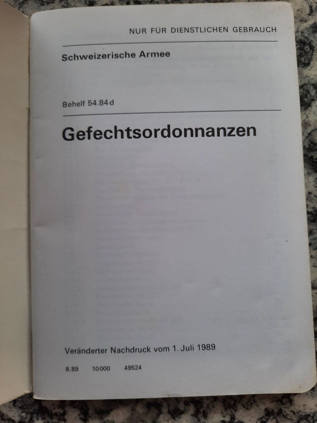 Livres: Gefechtsordonnanzen – Défectueux à Ruswil par Sammlergeist 1