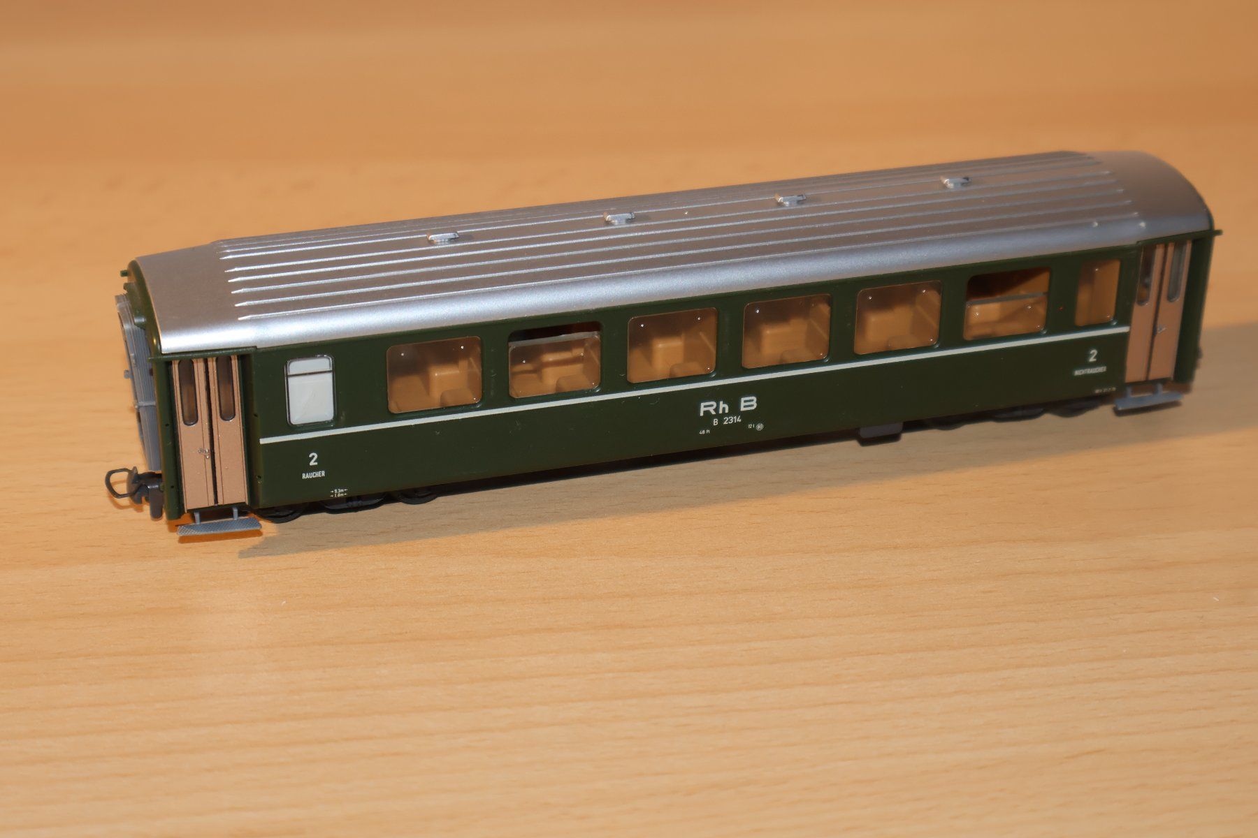 Bemo Modellini di ferrovie: 3 Bemo Personnenwagen grün – Usato da La Tour-de-Peilz venduto da valoute 6