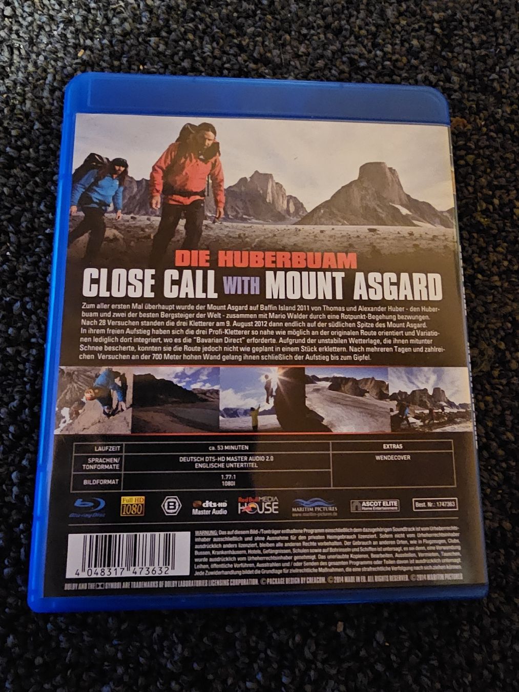 Tutti i DVDs: Die Huberbuam - Close Call with Mount Asgard Blu-ray – Usato da Ruswil venduto da jan_bxl5 1