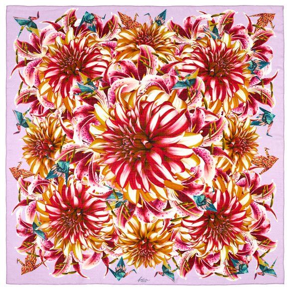 Fabric Frontline Foulard & Sciarpe: Kaschmirfoulard Dahlia – Nuovo (secondo la descrizione) da Zürich venduto da Poppy108 2