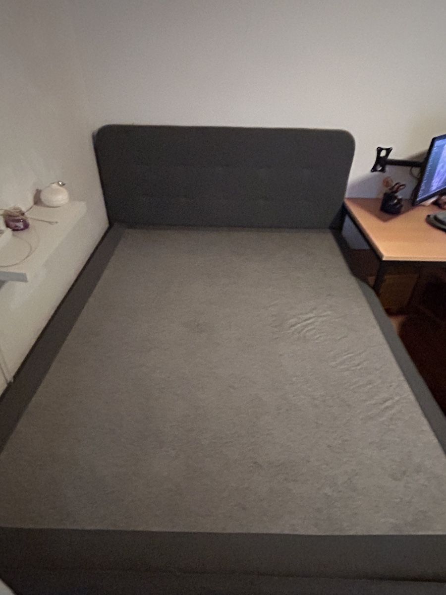 Betten: Boxspringbett 160 × 200 cm - Grau – Gebraucht aus Rorschach von Xenia_6qjs
