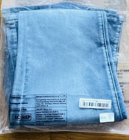 Neue Damen Schlaghose Jeans Gr. S, Hellblau