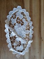 20x12 cm Vintage Handmade Lace Doily - Elegant Home Decor Pi