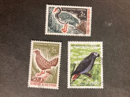 Elfenbeinküste 1966/99 Lot Briefmarken mit Vögeln gestempelt