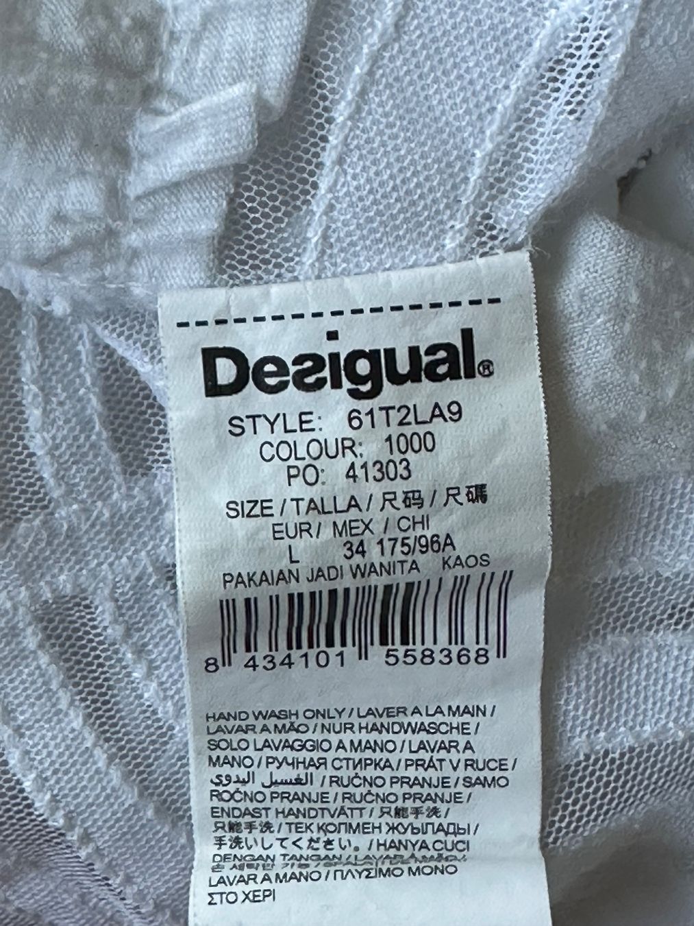 Desigual Top: Desigual weisses Top mit Rüschchen – Difettoso da Zürich venduto da ong8 4