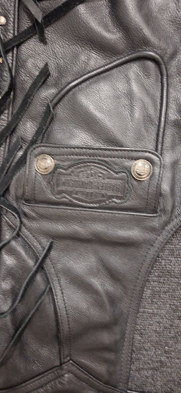 Harley-Davidson Pantaloni: Harley-Davidson Leder Chaps Fransen Nieten L  – Nuovo (secondo la descrizione) da Brugg AG venduto da bacbac5757 2
