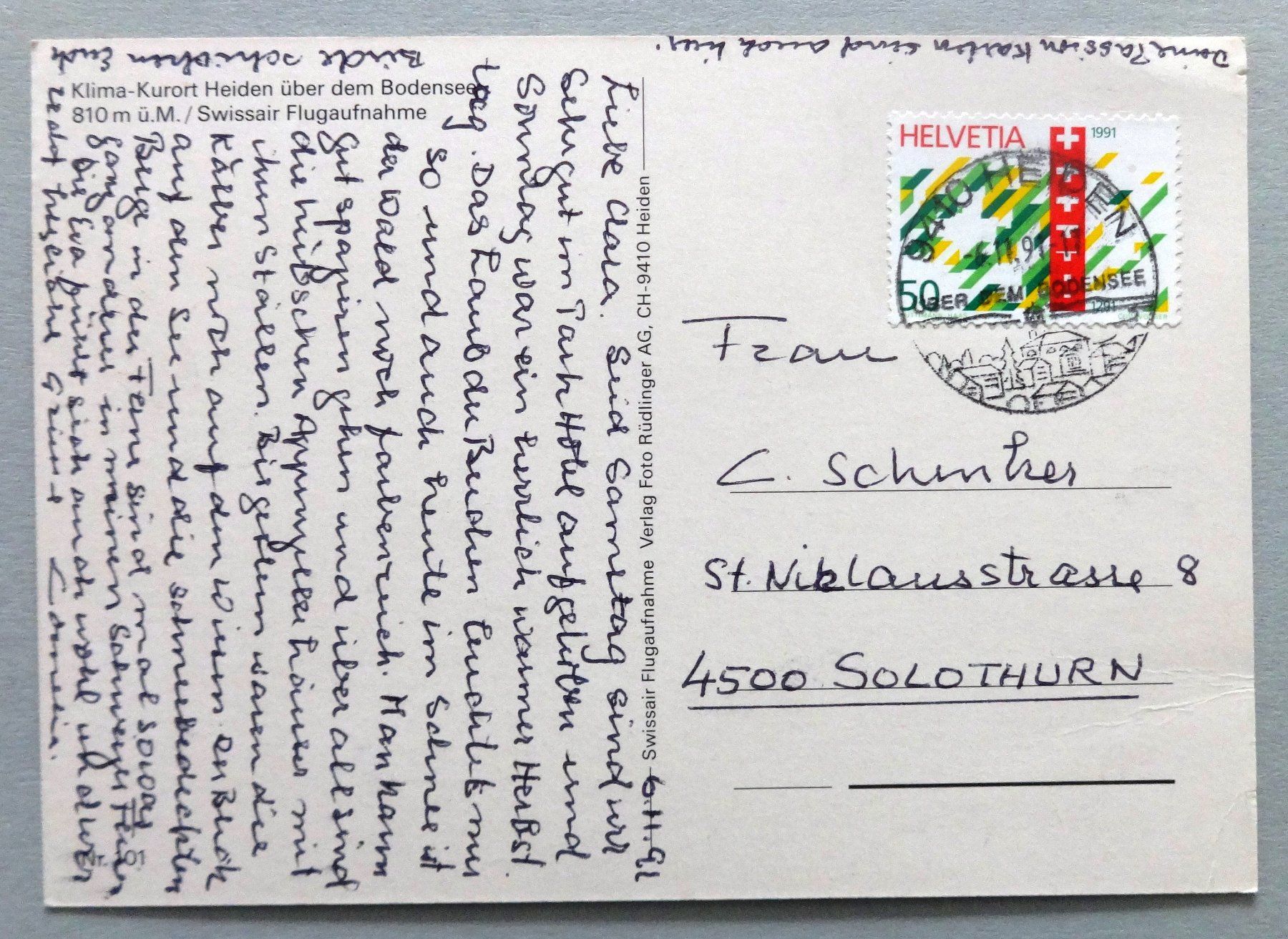 Cartoline postali: Klima-Kurort Heiden über dem Bodensee – Usato da Fétigny venduto da Billy2miny 1