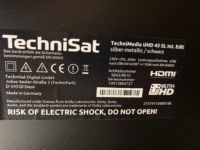 Technisat Fernseher: Technisat UHD 43 SL – Neu (gemäss Beschreibung) aus Würenlingen von Schneiderhifi 4