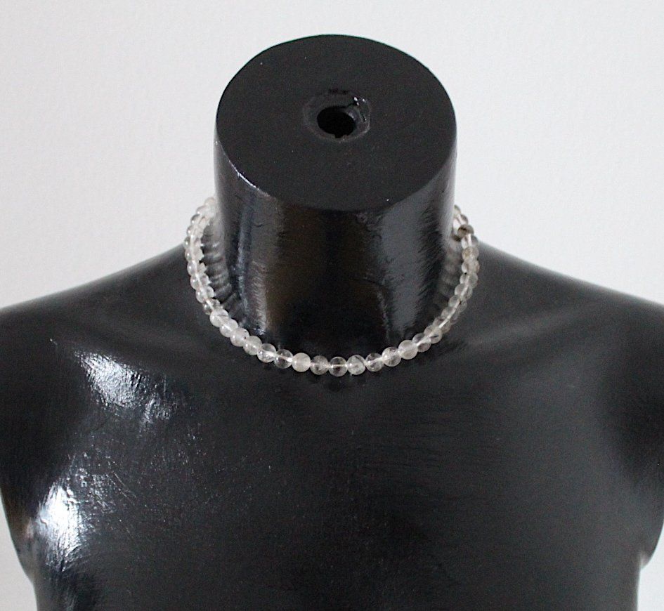 Catenine: Turmalinquarz-Halskette ca. 19 cm, Perlen 8 mm – Usato da Locarno venduto da madame-tus-sauds 2
