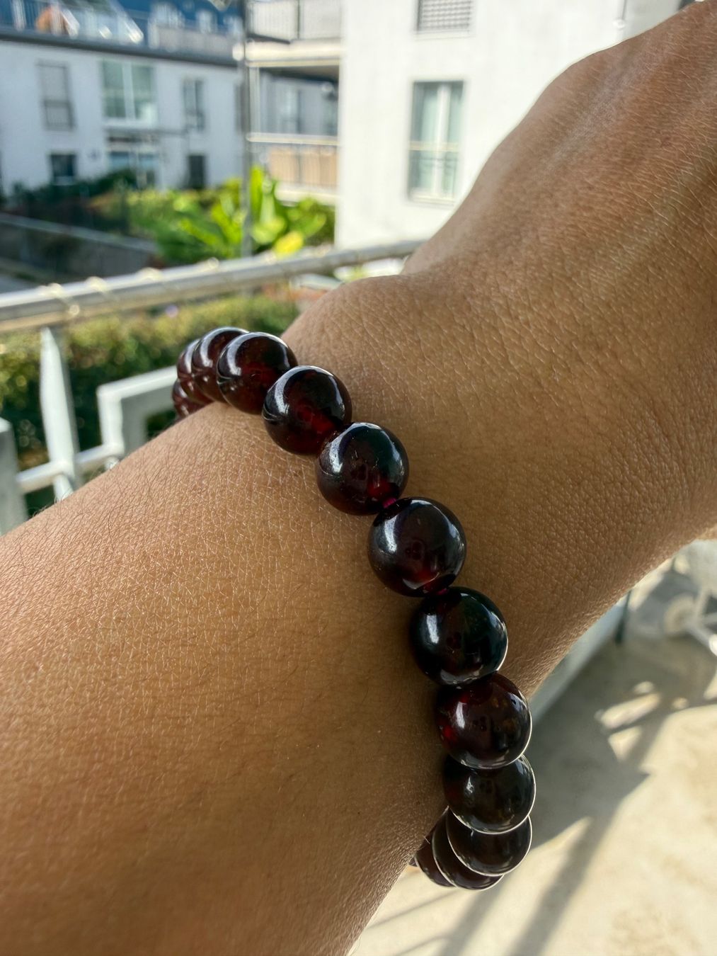 Armbänder & -reifen: Echstein Rotes Granat Stretch Armband-ca8mm Perlen – Neu (gemäss Beschreibung) aus Jegenstorf von SteinGlanz 7
