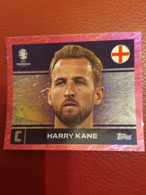 Topps UEFA Euro 2024 Sticker Pink ENG 2 HARRY KANE ROSA (Neu und ...