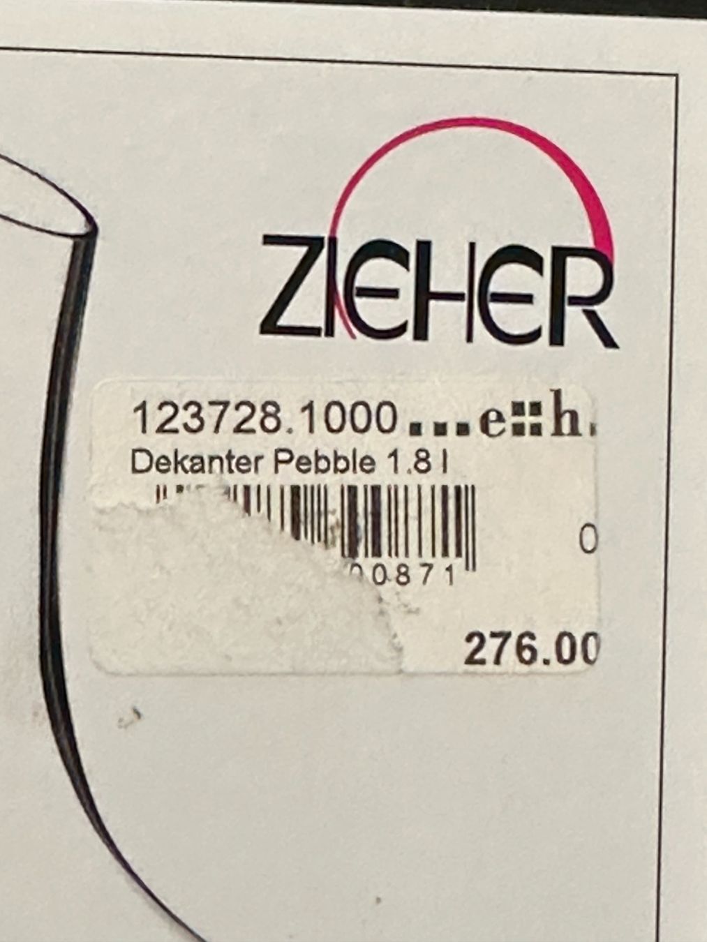 Caraffe: Dekanter/Karaffe Pebble von Zieher - originalverpackt – Nuovo e nell'imballaggio originale da Erlinsbach venduto da odermann 6