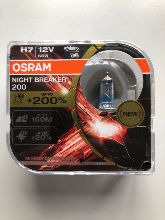 Osram Night Breaker 200, H7, 12V, 55W Lampen für Auto