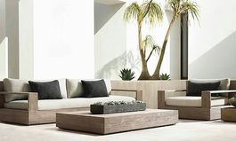 Sitzgruppe Sofa Lounge Set Teak Holz Gartenmöbel Sitzmöbel
