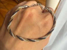 ✨ 925 Silber Armband Tricolor Made in Italy
