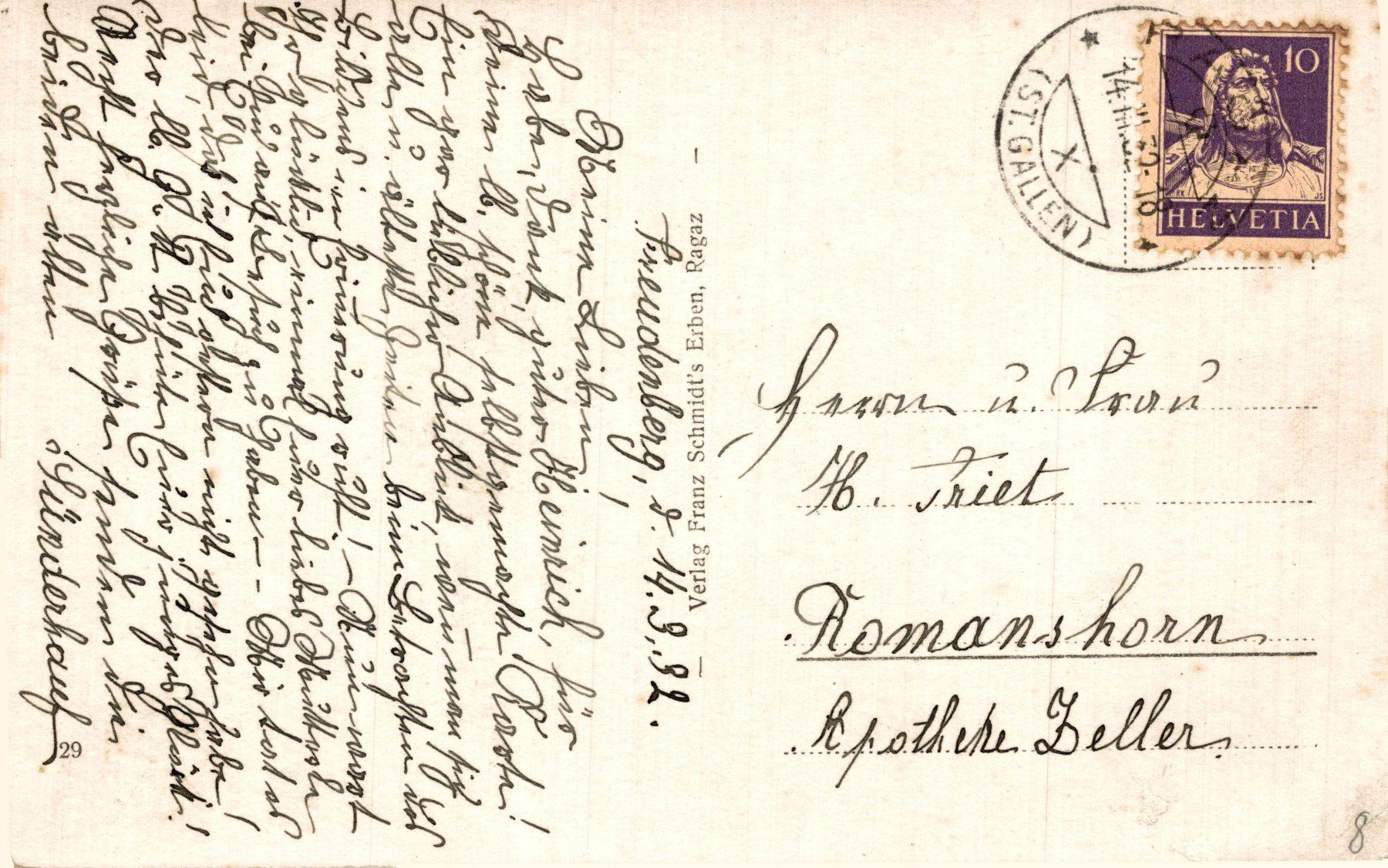 Cartoline postali: Bad Ragaz. Gonzen & Alvier – Usato da Bronschhofen venduto da Astore 1
