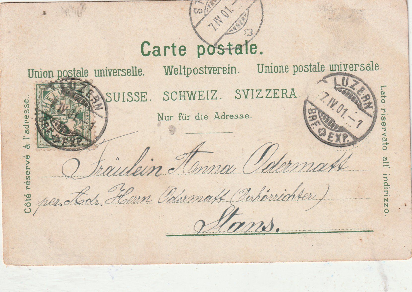Cartes postales: Anna Sutter – D'occasion à Lumbrein par made02 1