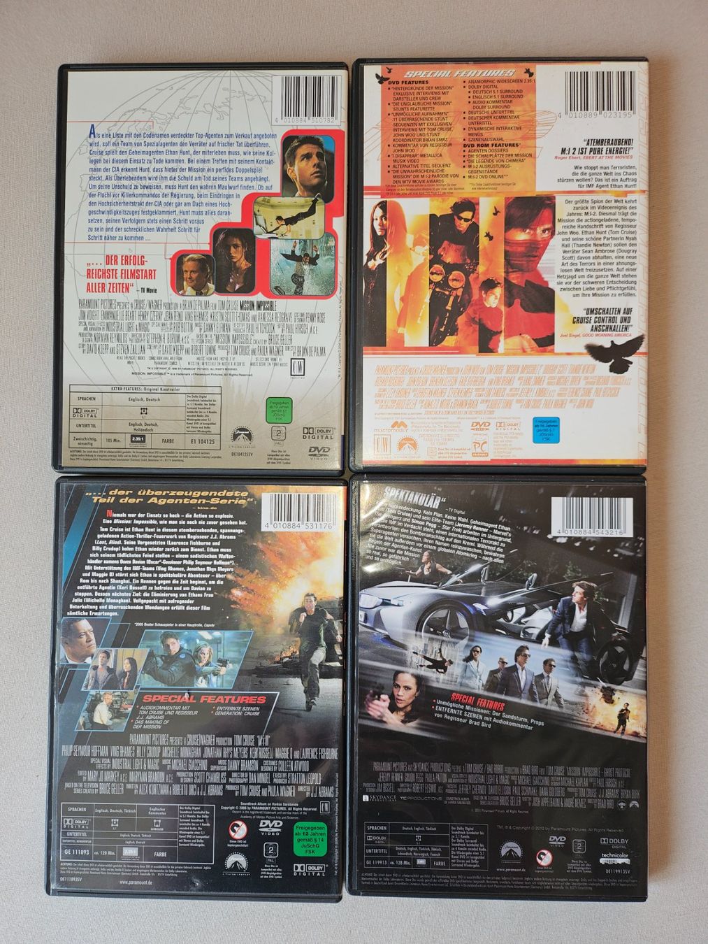 Tutti i DVDs: DVD Pack: Mission Impossible 1-4 – Usato da Thun venduto da Shame 1