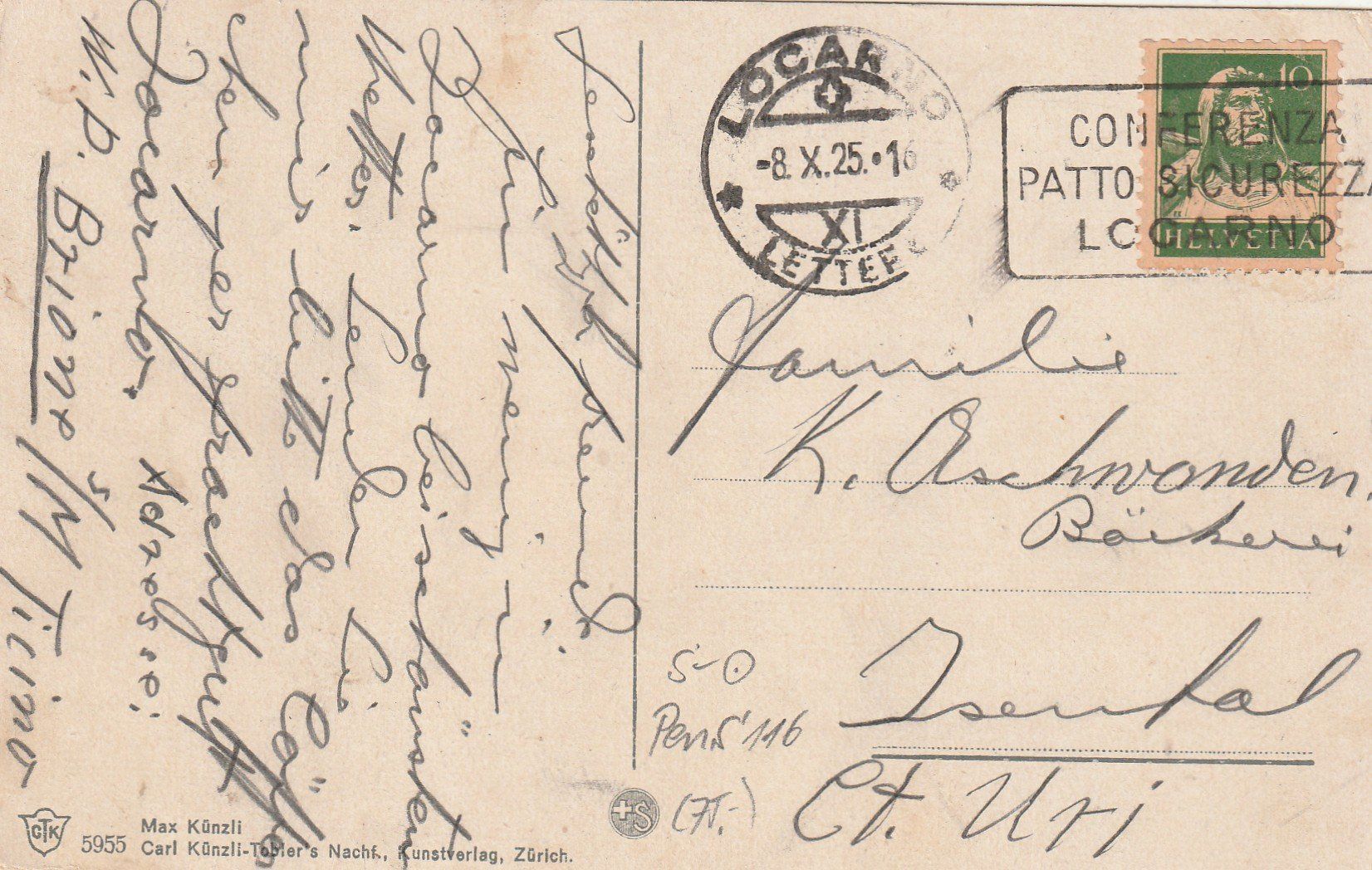 Cartoline postali: Locarno Casa rustica – Usato da Rorschacherberg venduto da fratovi2 1
