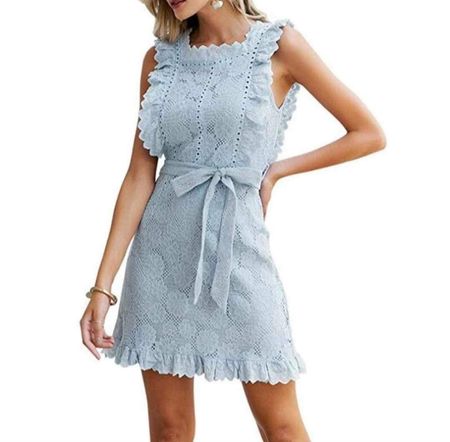 Eyelet Blue Playsuit