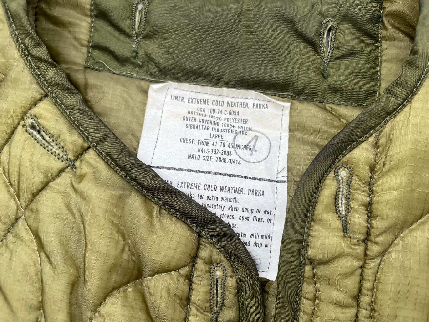 US Army Uniformi: Vintage US Army Liner – Usato da Bottmingen venduto da Puffsack 1