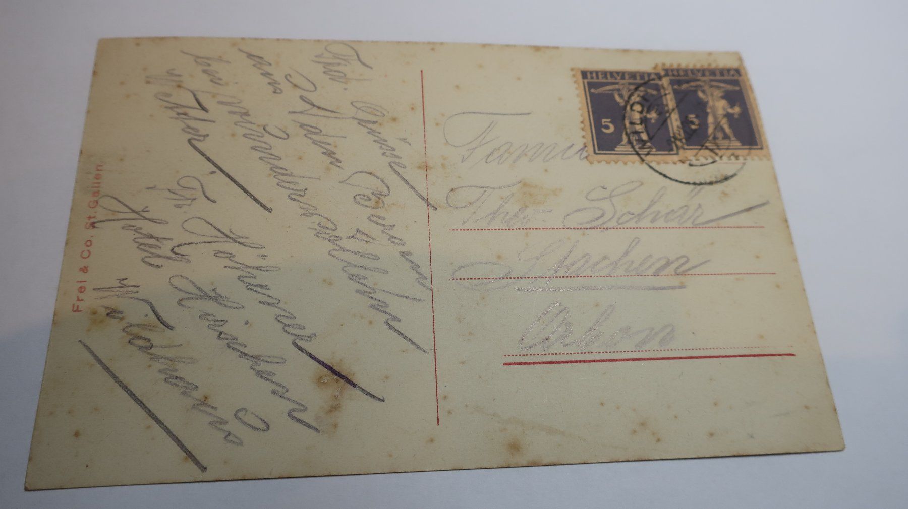 Cartoline postali: Wildhaus mit Churfirsten N°2834  1926 – Usato da Cormoret venduto da Pascalll2001 4