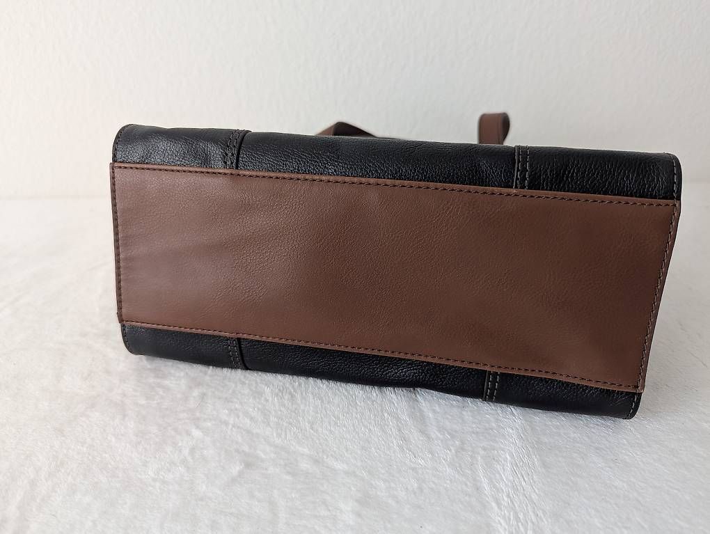 Borse da donna: Handtasche Fossil, Echtleder, Schwarz/Braun – Usato da Zürich venduto da est_q7sj 3