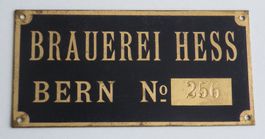 Bier Brauerei HESS BERN ( Steinhölzli ) Büffetschildchen