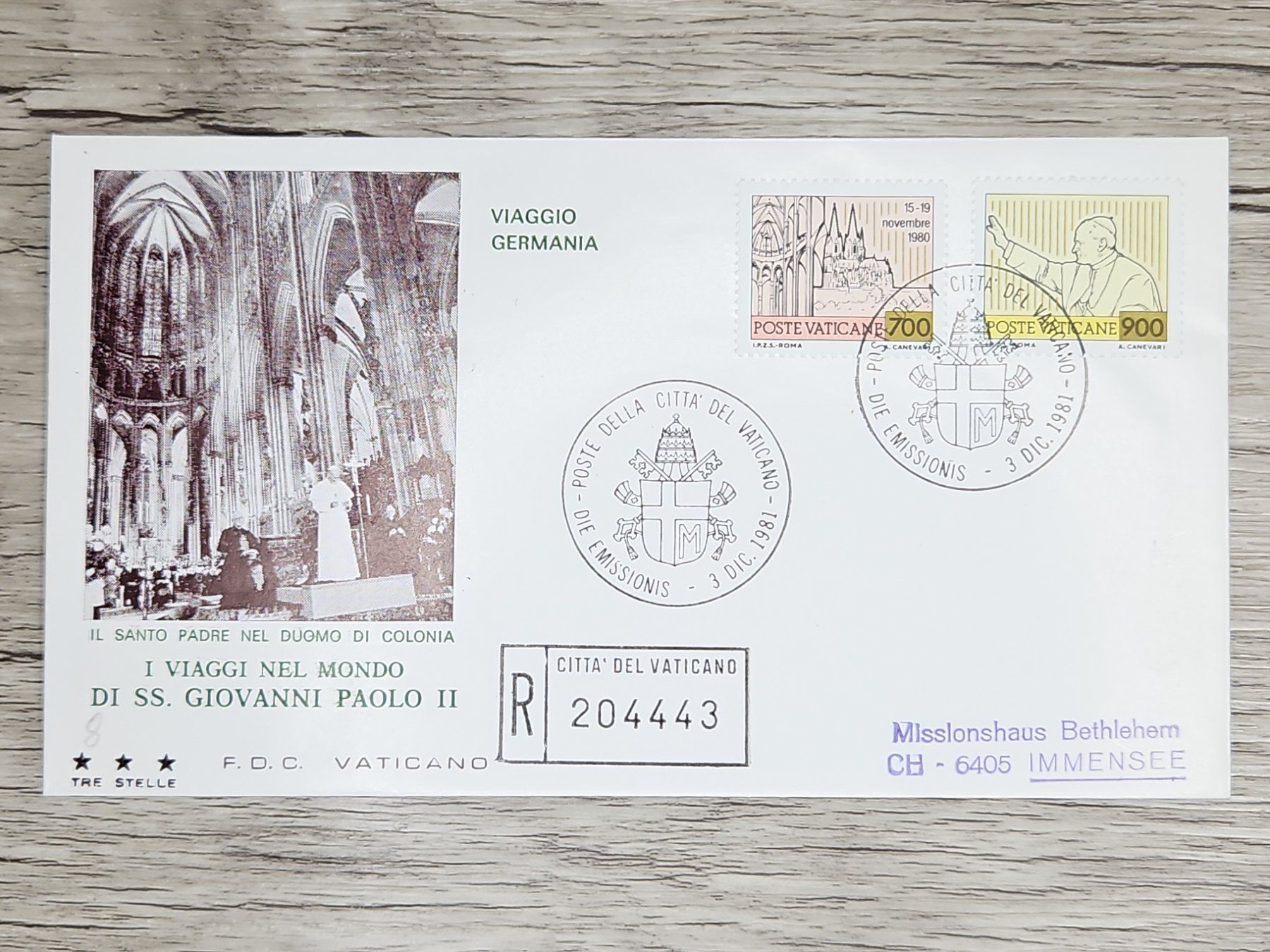 Alle Briefmarken: CL05 Enveloppe + Timbre Poste Vaticane 1981 – Gebraucht aus Cousset von Patrick_Collections