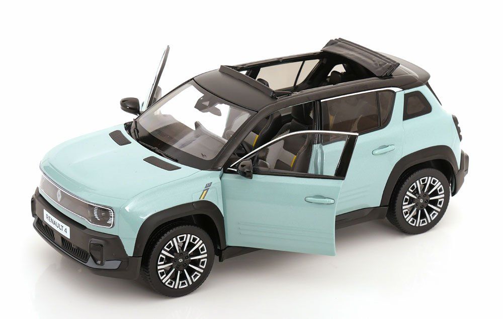 Renault Modellini d'auto: Renault 4 E-Tech seit 2025 hellgrün / schwarz mit Faltdach – Nuovo e nell'imballaggio originale da Gerlafingen venduto da espero88 5