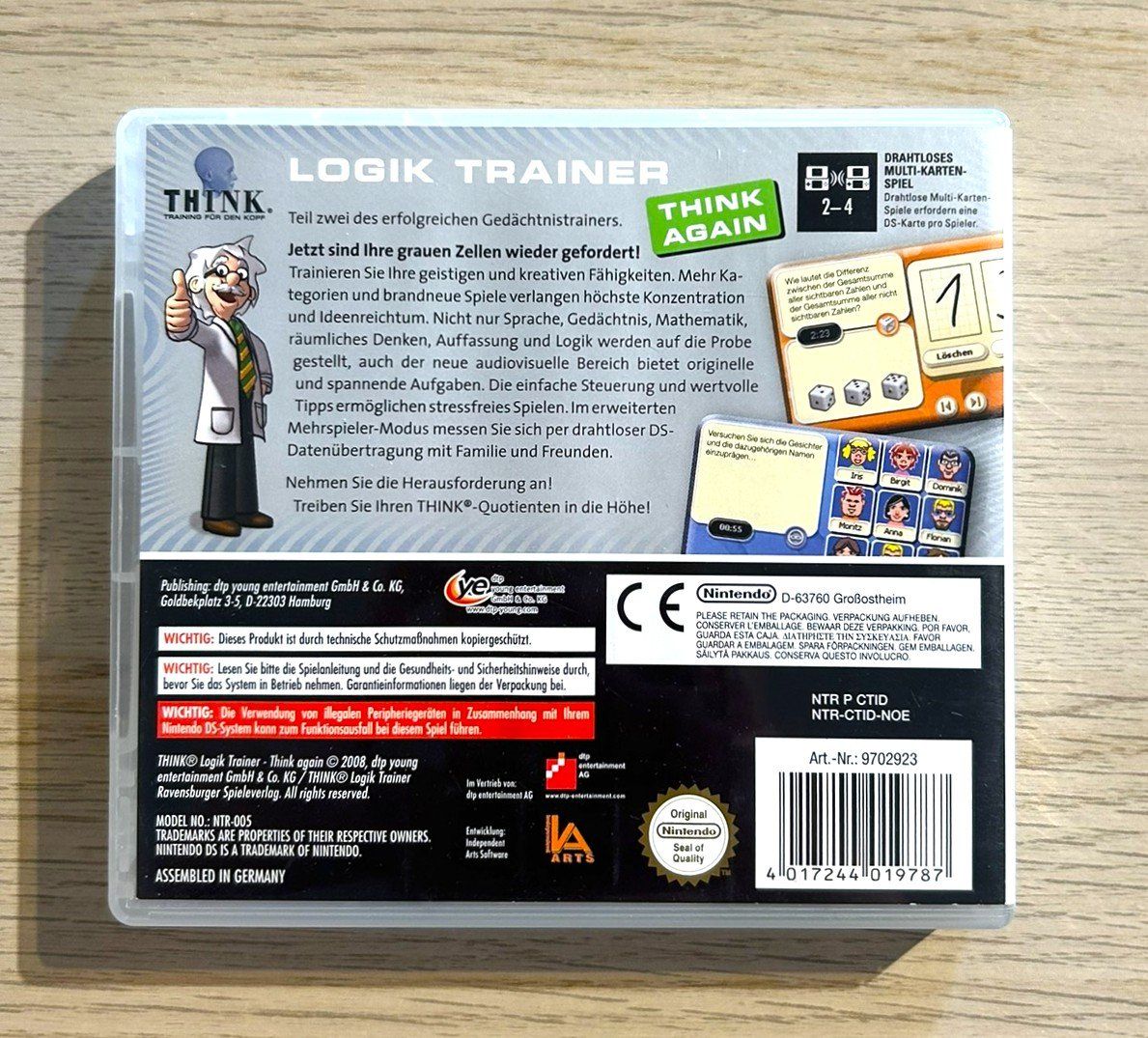 Nintendo Giochi: Think Logik Trainer Think Again Nintendo DS – Usato da St. Gallen venduto da Alpine.Arcade 1