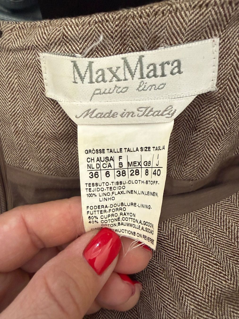 Max Mara Röcke: Max Mara Rock Gr. 36 Leinen-Mix Sommerrock – Gebraucht aus Horgen von tsp_qr5b 2