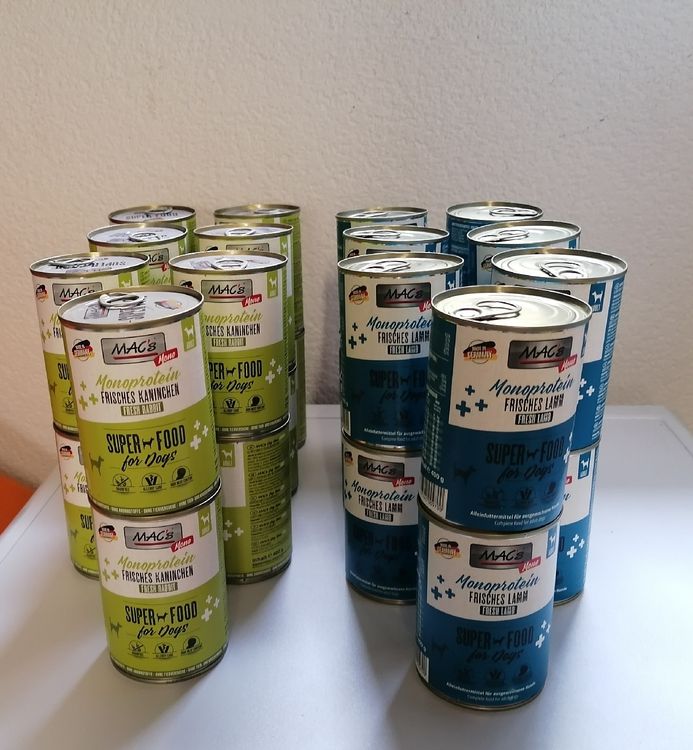 MAC&amp;#39;s Hunde Nassfutter 28 Dosen à 400g Lamm &amp; Kaninchen | Kaufen auf ...