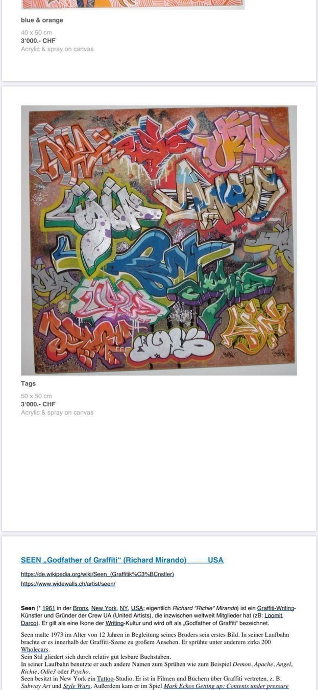 Poster & Bilder: A1One Original Graffiti auf Leinwand – Neu (gemäss Beschreibung) aus Zürich von 1_marsmensch 2