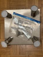 WOFI LED-Deckenleuchte / Deckenlampe (4-flammig, Edelstahl)
